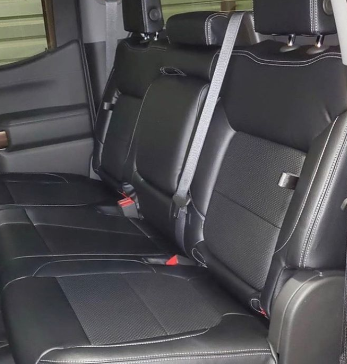 2021-2023 Chevrolet Silverado Katzkin Leather Interior with Storage Compartments in Rear Seating